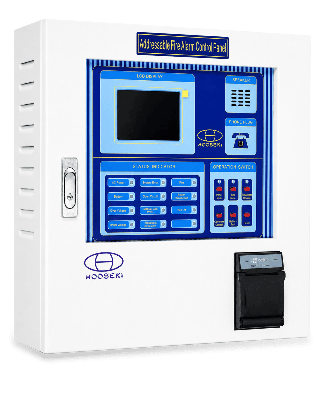 Hooseki Addressable 2 Loop Fire Alarm Control Panel With Printer Type HS-ADD-PN2